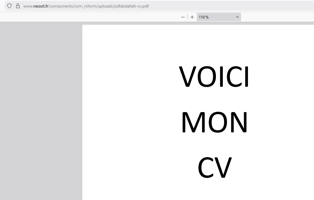Accès direct à un document via son URL avant la modification des permissions
